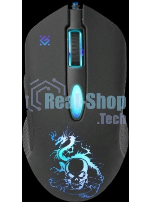 Мышь проводная Defender Sky Dragon GM-090L черный, 3200 dpi, USB, кнопки - 6