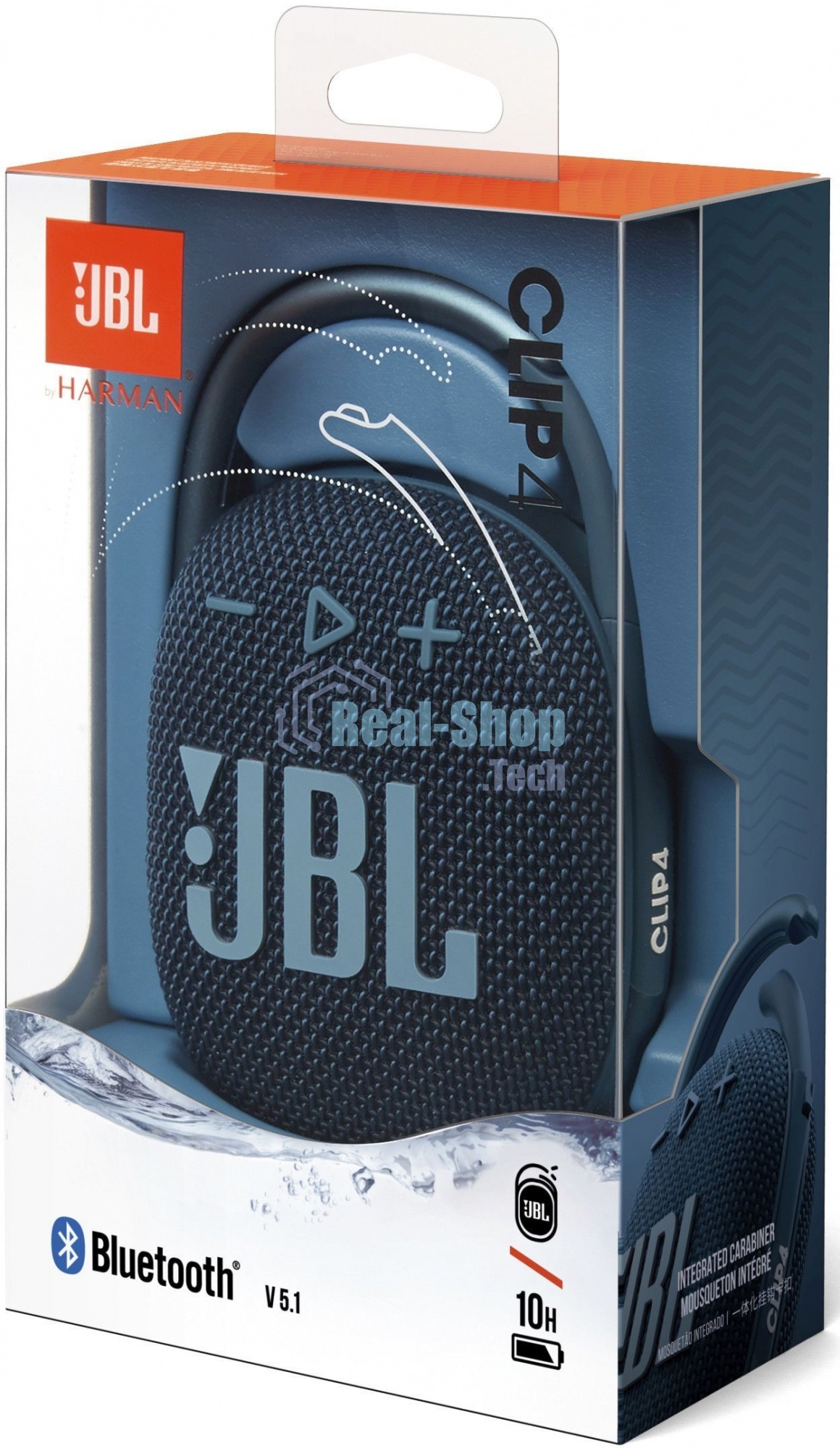 Портативная акустическая система JBL CLIP 4, синий