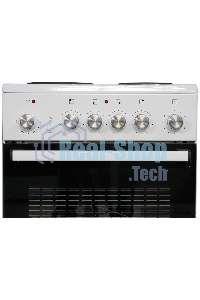 Плита электрическая De Luxe 5004.16Э белый, конфорок 4 шт, духовка 46 л, 50 см x 85 см x 50 см