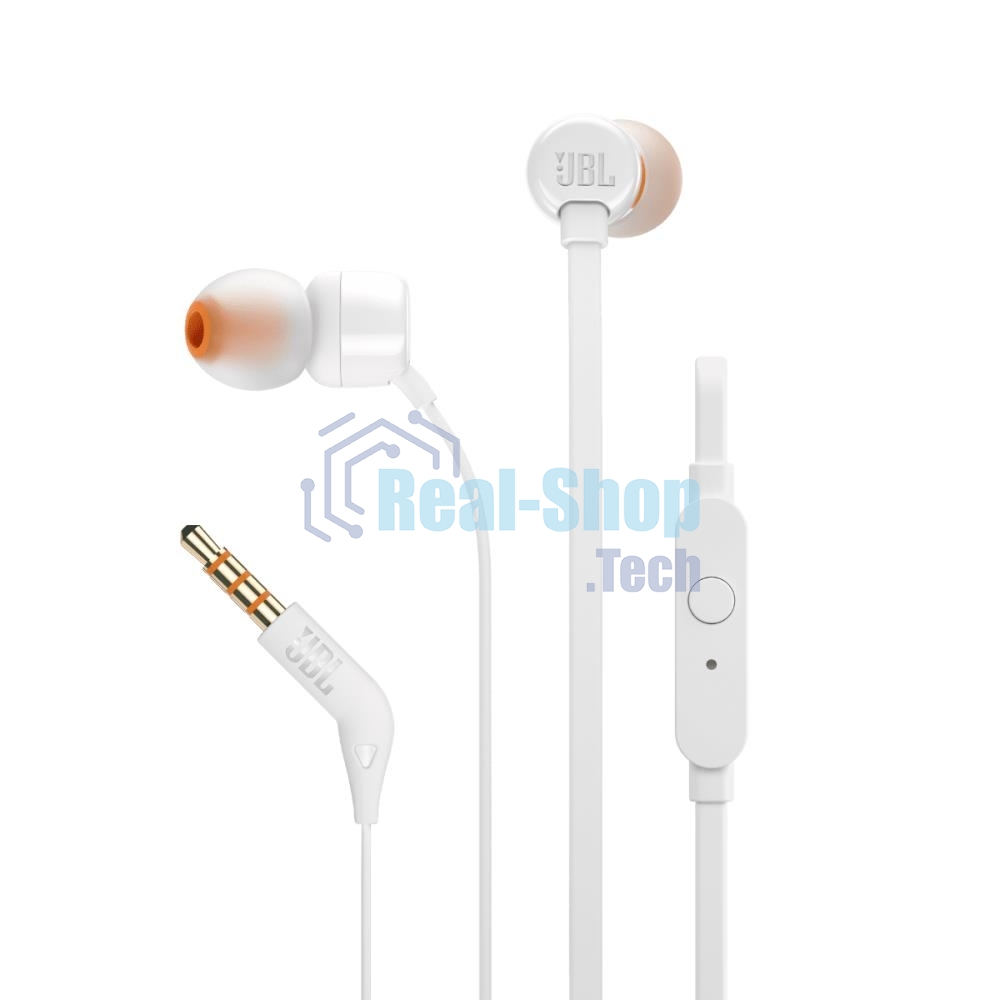 Наушники JBL Tune 110, 3.5 мм, внутриканальные, белый