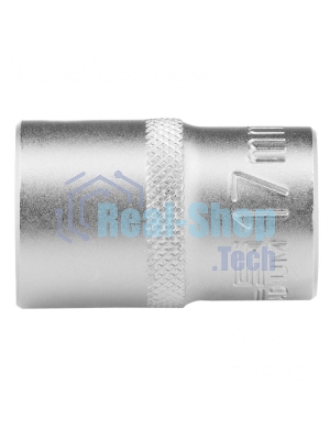 Головка торцевая, 17 мм, 12-гранная, CrV, под квадрат 1/2