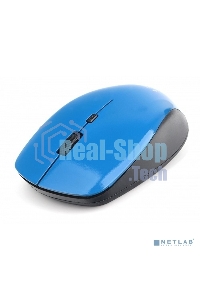 Мышь беспроводная Gembird MUSW-250-2 синий, 1600 dpi, радиоканал, USB, кнопки - 4