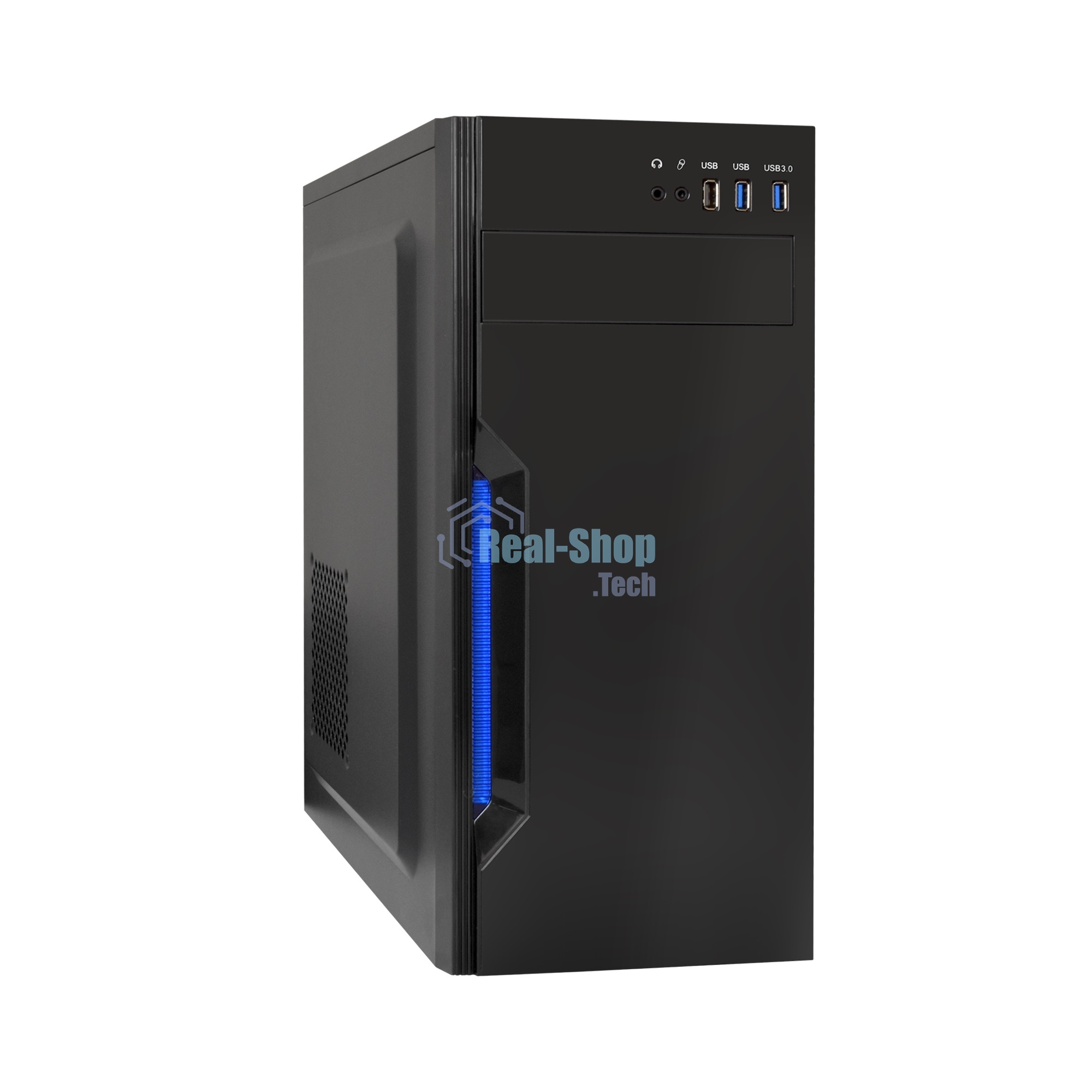 Компьютерный корпус Miditower ExeGate XP-333U Black, ATX, (без БП), 1*USB/2*USB 3.0, Audio