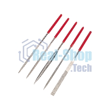 Набор надфилей алмазных Kranz 140х50х3 мм, 5 шт.