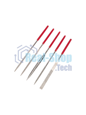 Набор надфилей алмазных Kranz 140х50х3 мм, 5 шт.