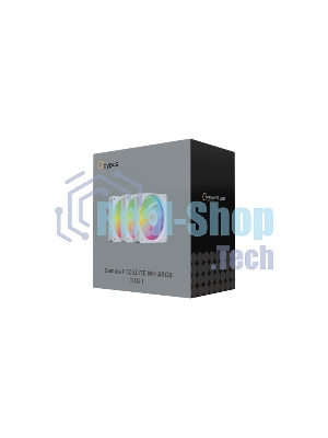Вентилятор для корпуса Ocypus Gaммa F12 Elite WH ARGb 3 IN 1, 120x120x25мм, 4-PIN PWM, 600-1800 RPM, 26 DBA MAX, HYDRO BEARING