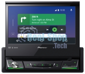 Автомагнитола Pioneer AVH-Z7250BT, 1 DIN, CD, Bluetooth, USB Type-A, AUX, CarPlay, пульт ДУ, съёмная панель