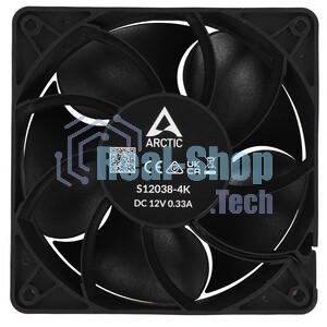 Вентилятор для корпуса Arctic S12038-4K черный, 120 мм, 4000 об/мин, 4 pin