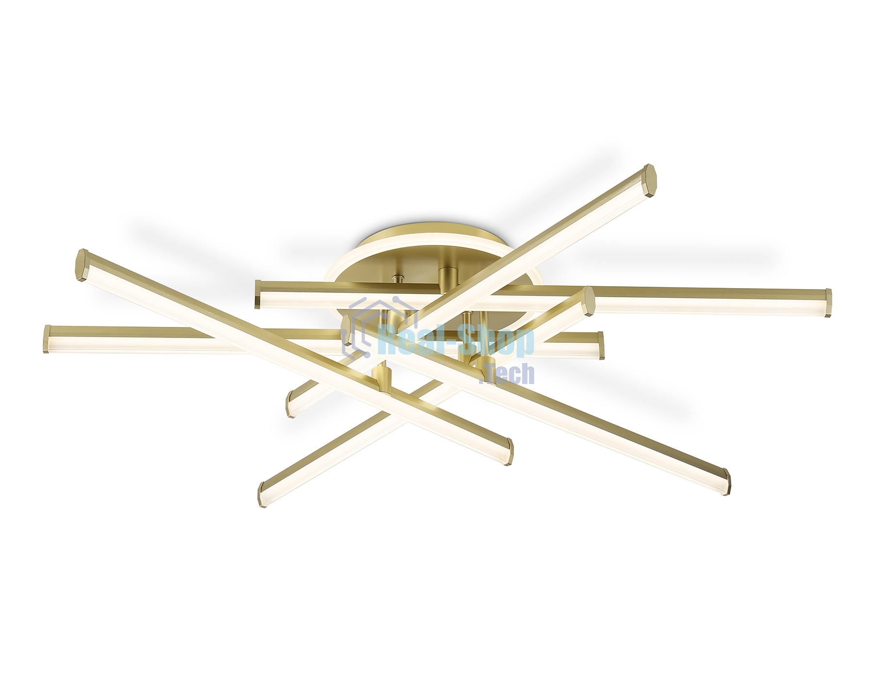 Потолочный светодиодный светильник Ambrella light FL6254 GD золото 97W 3000K-6400K 805*760*170 (ПДУ ИК)