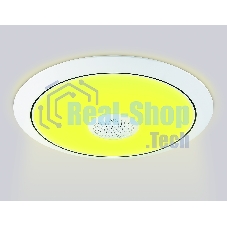 Музыкальный светодиодный светильник Ambrella light FZ710 WH белый IP20 40W 3000-6500K+RGB Music 370*56 (ПДУ ИК)