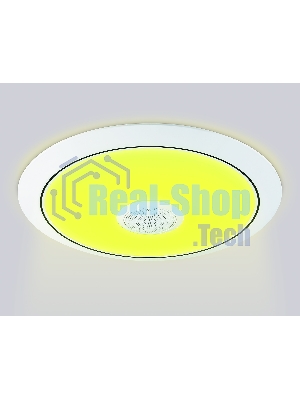 Музыкальный светодиодный светильник Ambrella light FZ710 WH белый IP20 40W 3000-6500K+RGB Music 370*56 (ПДУ ИК)