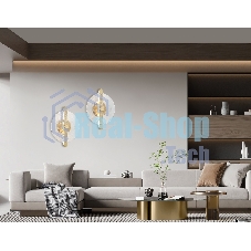 Настенный светодиодный светильник Ambrella light LH31143 BS/CL латунь/прозрачный 13W 3000K 280*70*350