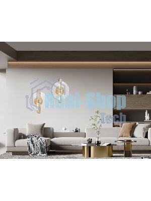 Настенный светодиодный светильник Ambrella light LH31143 BS/CL латунь/прозрачный 13W 3000K 280*70*350