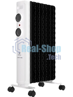 Радиатор масляный Royal Clima Laggio Nero ROR-LN7-1500M белый, 20 м², 1500 Вт, термостат