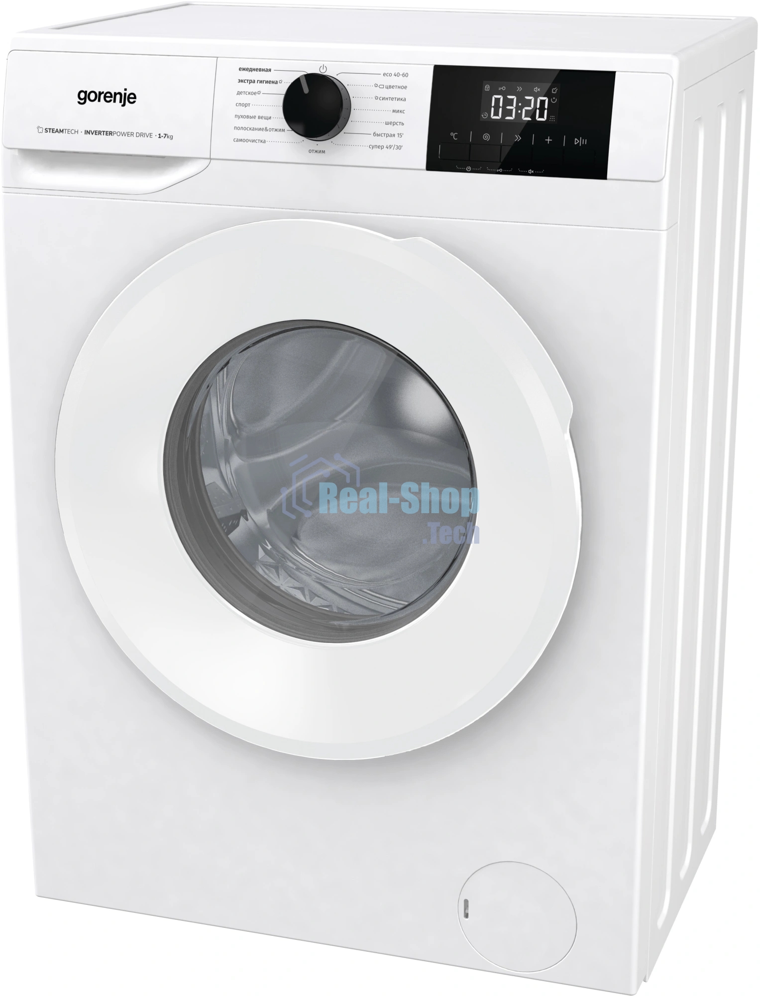 Стиральная машина Gorenje W5NGPI72SBS/C белый, загрузка фронтальная 7 кг, 1200 об/мин, класс A