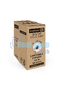 Кабель ExeGate Special UTP 4 пары кат.5e CCA, 26AWG, бухта 100м, серый, PVC