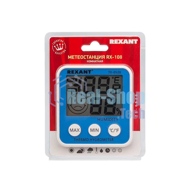 Метеостанция комнатная Rexant RX-108