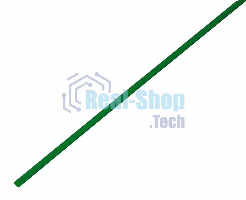 Термоусаживаемая трубка Rexant 1,5/0,75 мм, зеленая, упаковка 50 шт. по 1 м