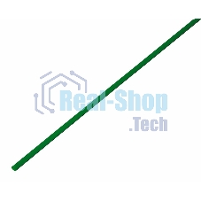 Термоусаживаемая трубка Rexant 1,5/0,75 мм, зеленая, упаковка 50 шт. по 1 м