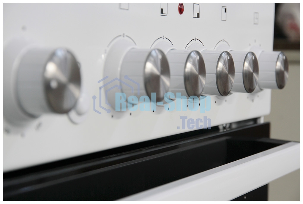 Плита электрическая De Luxe 5004.16Э белый, конфорок 4 шт, духовка 46 л, 50 см x 85 см x 50 см