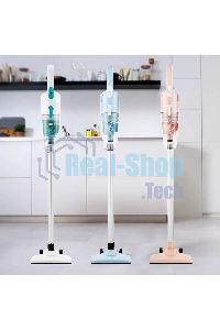 Пылесос вертикальный Kitfort KT-586-2 голубой, питание от сети, 400 Вт, уборка сухая, пылесборник 1,2 л