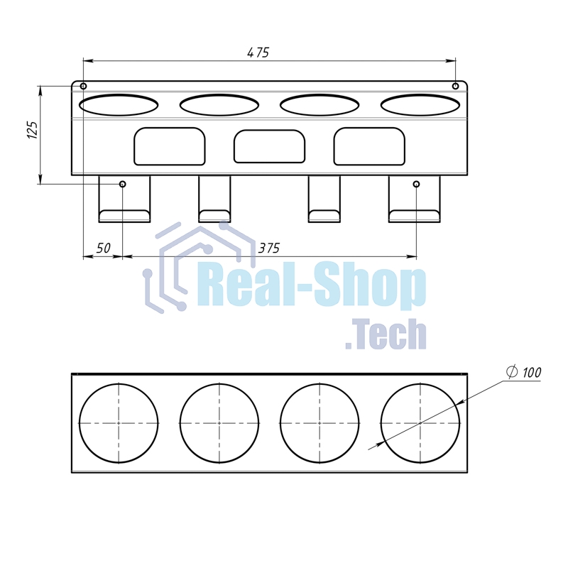 Держатель-органайзер Rexant для покрасочных работ, настенный, черный