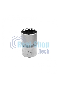 Головка торцевая, 17 мм, 12-гранная, CrV, под квадрат 1/2