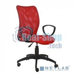 Кресло компьютерное Бюрократ Ch-599/R/TW-97N спинка сетка красный TW-35N, сиденье красный TW-97N