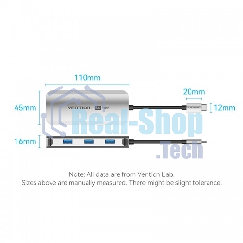 Мультифункциональный хаб Vention USB Type C 6 в 1