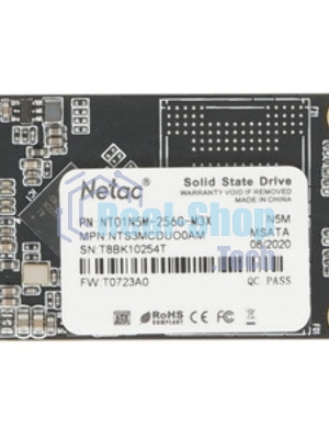 Накопитель SSD Netac N5M, 256Gb, mSATA, R/W 560/520