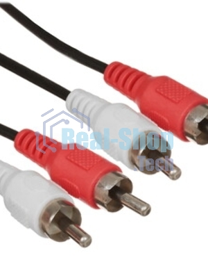 Кабель аудио Cablexpert CCA-2R2R-3M-N, 2xRCA/2xRCA, 3м, черный, пакет