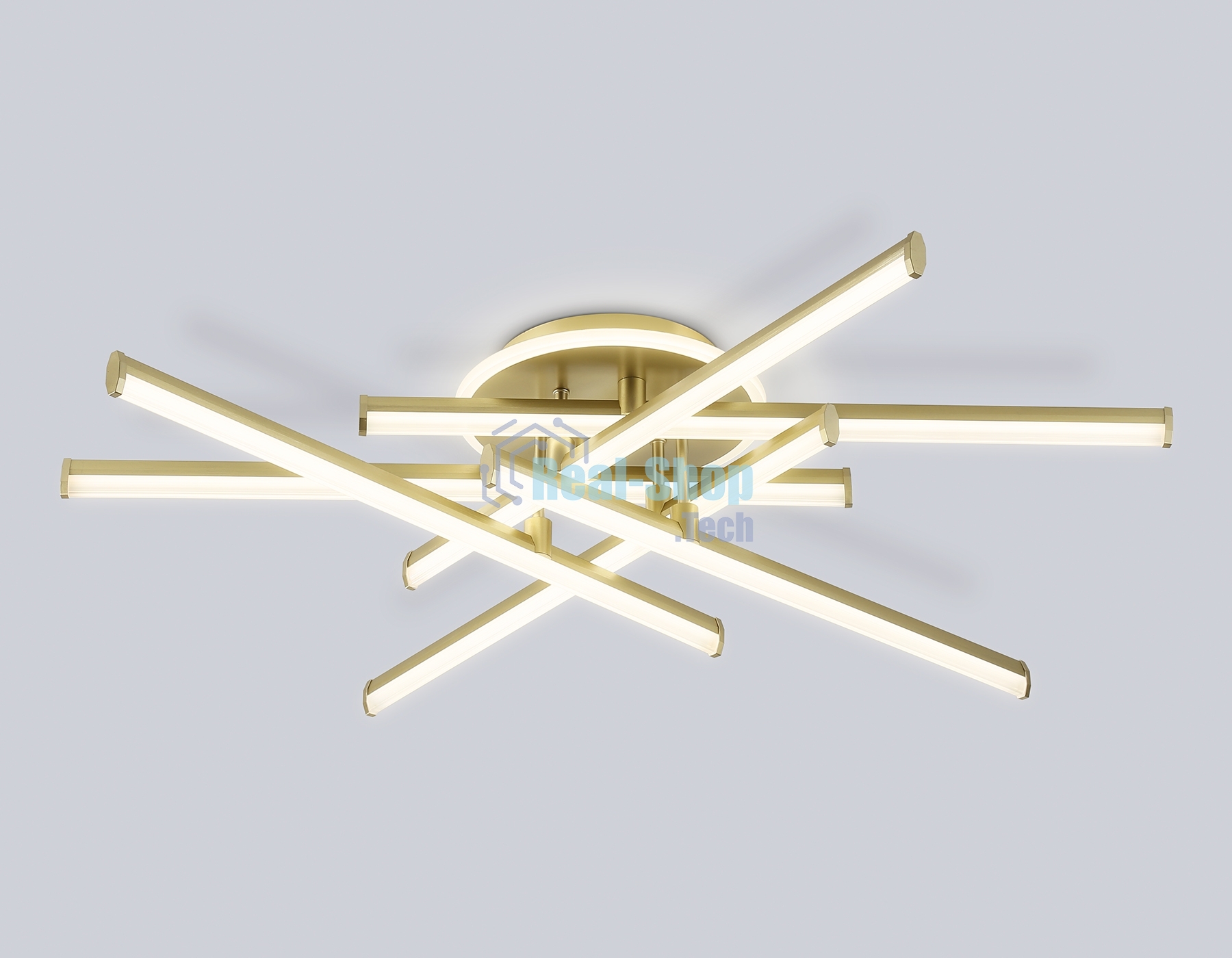 Потолочный светодиодный светильник Ambrella light FL6254 GD золото 97W 3000K-6400K 805*760*170 (ПДУ ИК)