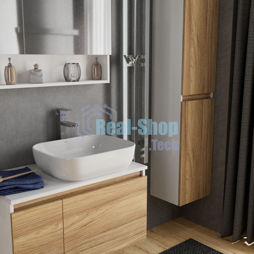 Раковина накладная прямоугольная BAU Stil PRO 50х40, белая