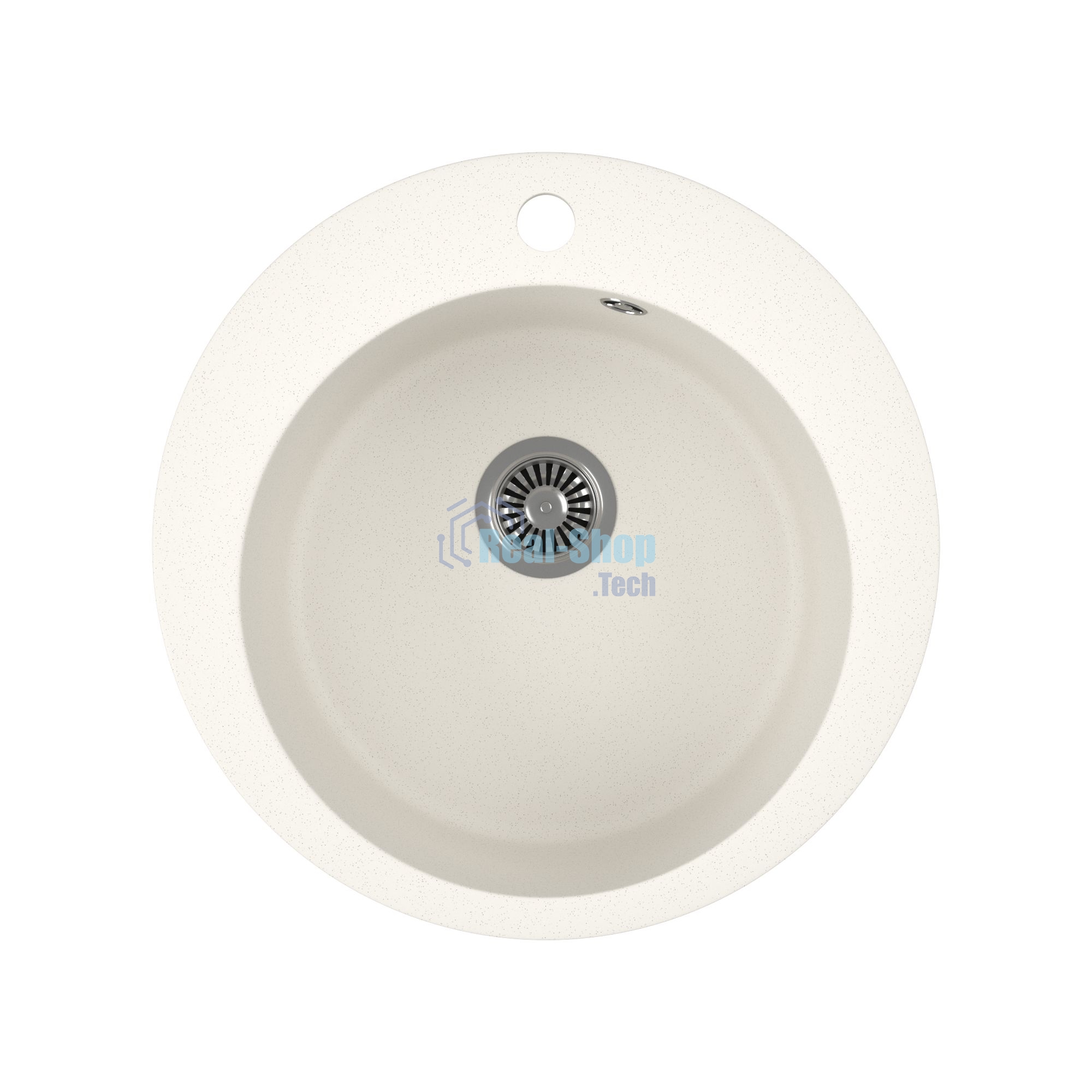 Мойка для кухни BAU Dream Pro D 48, без выпуска, белый песок