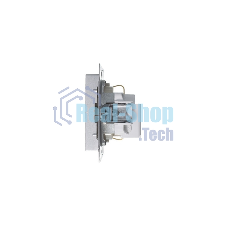 Механизм розетки 1-м СП AtlasDesign с заземл. защ. шторки 16А алюм. SchE ATN000345
