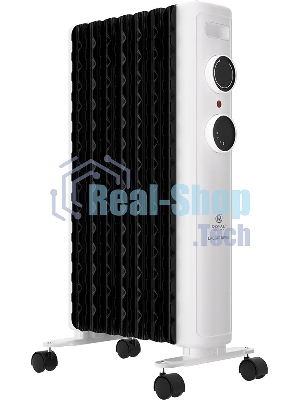 Радиатор масляный Royal Clima Laggio Nero ROR-LN7-1500M белый, 20 м², 1500 Вт, термостат