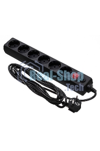 Сетевой фильтр Buro 600SH-16-3-B 3 м (6 розеток) черный (коробка)