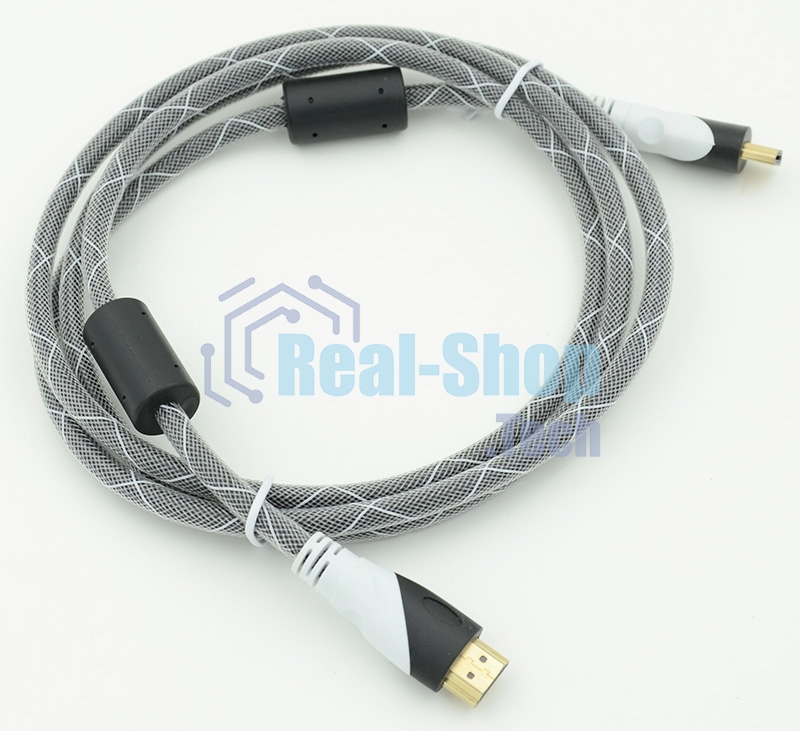 Кабель HDMI Ver.1.4 черный jack HDMI(19pin)/HDMI(19pin) 1.8м феррит.кольца позолоченные контакты
