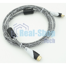 Кабель HDMI Ver.1.4 черный jack HDMI(19pin)/HDMI(19pin) 1.8м феррит.кольца позолоченные контакты