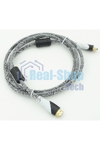 Кабель HDMI Ver.1.4 черный jack HDMI(19pin)/HDMI(19pin) 1.8м феррит.кольца позолоченные контакты