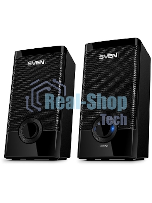 Колонки SVEN 318 черный USB-порт ПК, ноутбука или адаптер 5V DC