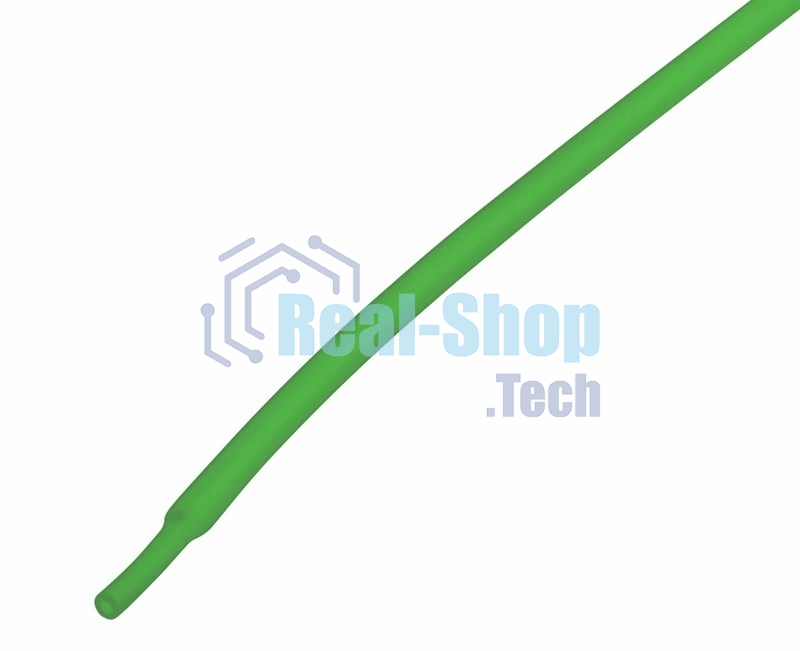 Термоусаживаемая трубка Rexant 1,5/0,75 мм, зеленая, упаковка 50 шт. по 1 м