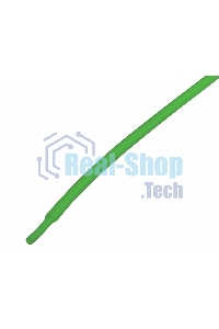 Термоусаживаемая трубка Rexant 1,5/0,75 мм, зеленая, упаковка 50 шт. по 1 м