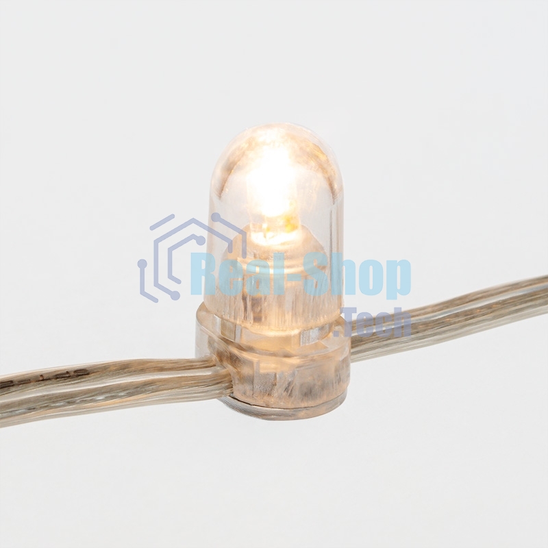 Гирлянда Neon-night LED Клип-лайт 12 V, прозрачный ПВХ, 150 мм, цвет диодов теплый белый