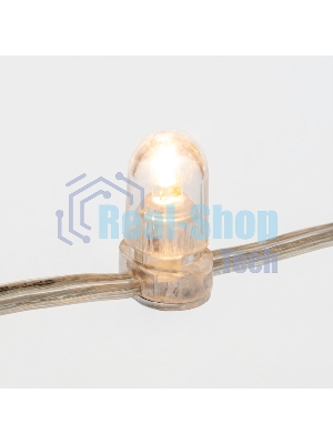 Гирлянда Neon-night LED Клип-лайт 12 V, прозрачный ПВХ, 150 мм, цвет диодов теплый белый