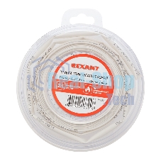 Трубка термоусаживаемая Rexant 4,0/2,0 мм белая, ролик 2,44 м