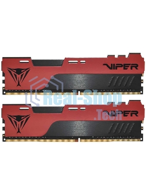 Оперативная память Patriot Viper Elite II, DDR4, 16GB (2x8 GB), 3200 MHz, CL18, DIMM, радиатор, красный, черный