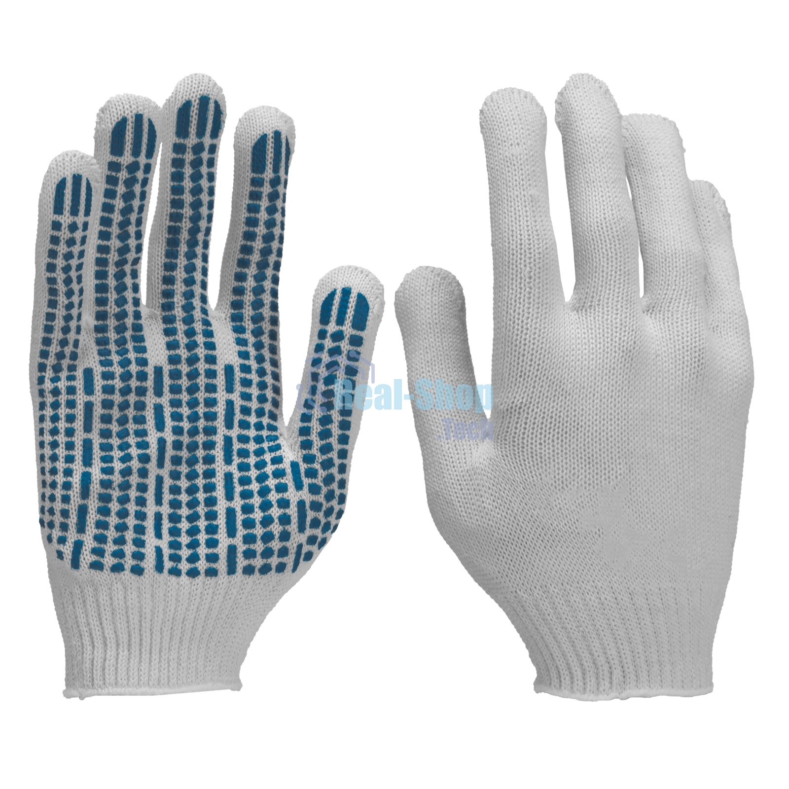 Перчатки трикотажные, с ПВХ Протектор, 32 г, 10 класс, 10 пар/уп