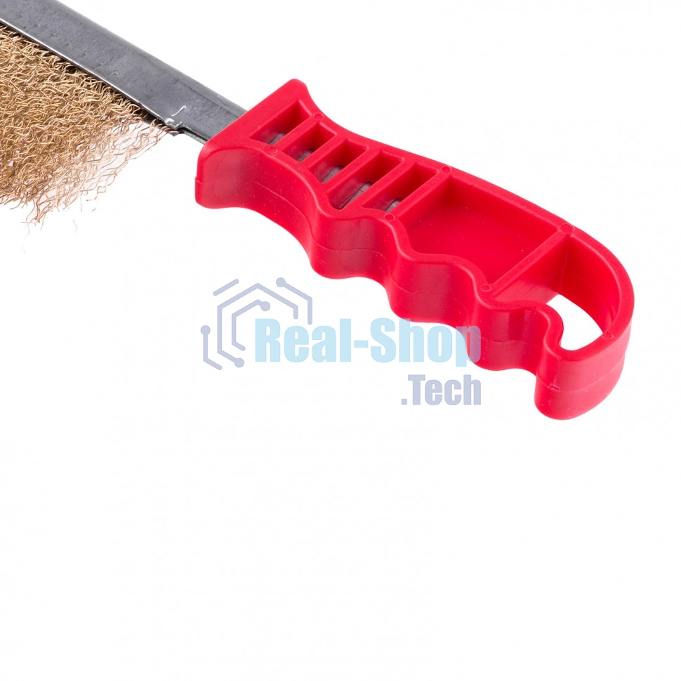 Щетка Matrix металлическая латунированная, пластиковая ручка