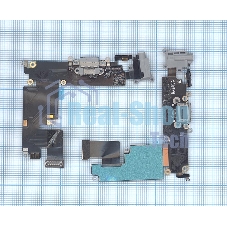 Шлейф разъема питания с аудио-разъемом для iPhone 6 Plus черный